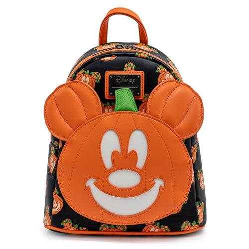 loungefly disney mickey o lanter glow in the dark minni backpack - alwaysspecialgifts.com