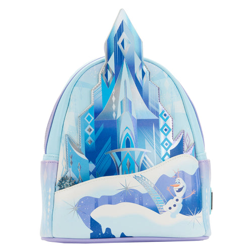 loungefly frozen queen elsa castle mini backpack - alwaysspecialgifts.com