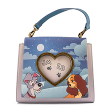 Load image into Gallery viewer, loungefly disney lady and the tramp wet cement crossbody bag - alwaysspecialgifts.com