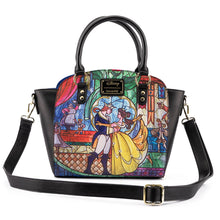 Load image into Gallery viewer, loungefly disney princess clastle series belle crossbody purse - alwaysspecialgifts.com