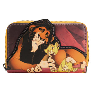 loungefly lion king scar villains scene zip around wallet - alwaysspecialgifts.com