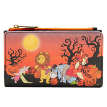 Load image into Gallery viewer, loungefly winnie the pooh halloween group glow flap wallet - alwaysspecialgifts.com