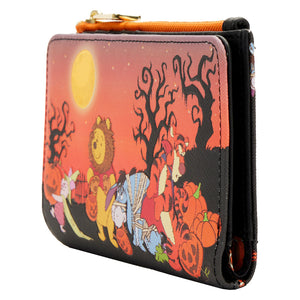 loungefly winnie the pooh halloween group glow flap wallet - alwaysspecialgifts.com