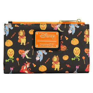 loungefly winnie the pooh halloween group glow flap wallet - alwaysspecialgifts.com