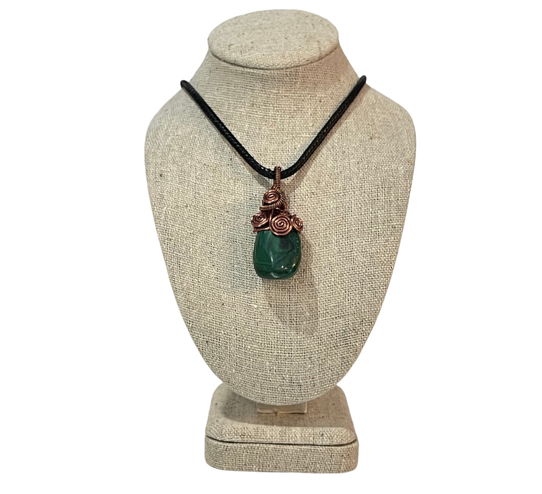malachite necklace natural stone - alwaysspecialfgifts.com