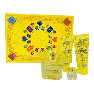versace yellow diamond eau de toilette set 4 pcs - alwaysspecialgifts.com
