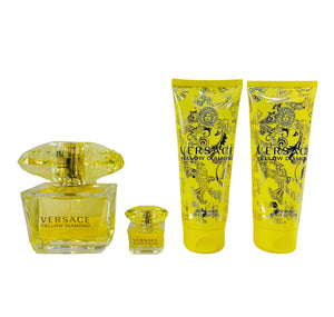versace yellow diamond eau de toilette set 4 pcs - alwaysspecialgifts.com