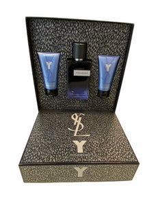 y yvest saint  laurent gift set 3 pcs eau de parfum 3.4oz for mens  - alwaysspecialgifts.com