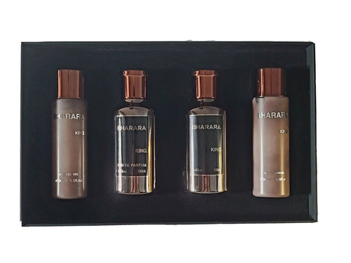 bharara 4pcs king gift set edp for mens - alwaysspecialgifts.com