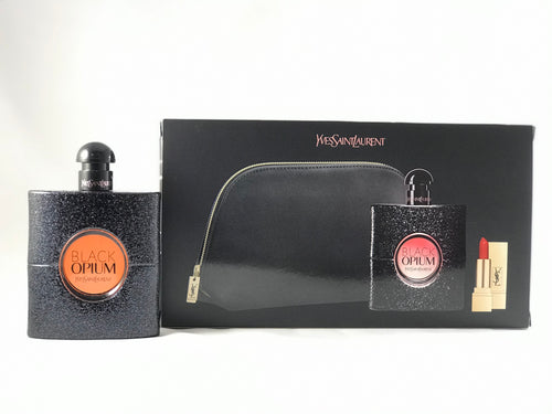 black opium yvest saint laurent eau de parfum gift set 3 pcs 3oz 90ml-alwaysspecialgifts.com