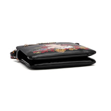 Load image into Gallery viewer, authentic frida kahlo floral series compartment cross body black