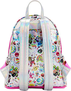 loungefly lisa frank iridescent mini backpack - alwaysspecialgifts.com 