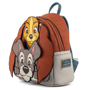 loungefly disney lady and tramp cosplay mini backpack - alwaysspecialgifts.com