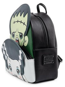 loungefly universal monsters frankenstein and bride mini backpack - alwaysspecialgifts.com