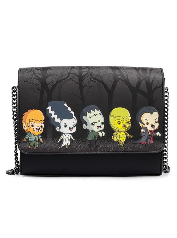 Loungefly UNIVERSAL MONSTERS CHIBI LINE CHAIN STRAP CROSSBODY BAG
