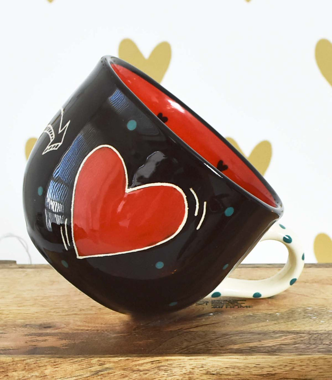 tu estas aqui flecha al corazon tazota mexican mug hand painted - alwaysspecialgifts.com