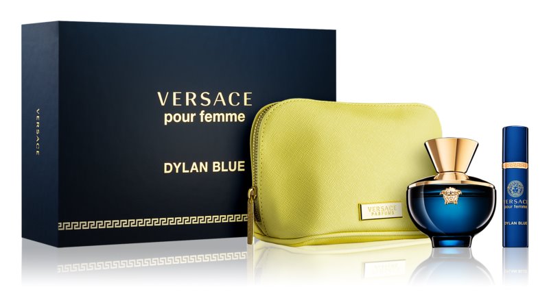  Versace 8011003843770 Dylan Blue By for Women - 3 Pc Gift Set  1.7oz Edp Spray, 1.7oz Shower Gel, 1.7oz Body Lotion, 3 count, Gold :  Beauty & Personal Care