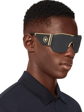 Load image into Gallery viewer, versace grey sunglasses black &amp; gold unixes - alwaysspecialgifts.com