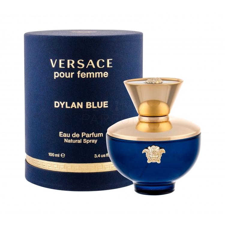 VERSACE DYLAN BLUE by Gianni Versace EAU DE PARFUM SPRAY 3.4 OZ for WOMEN  And a Mystery Name brand sample vile